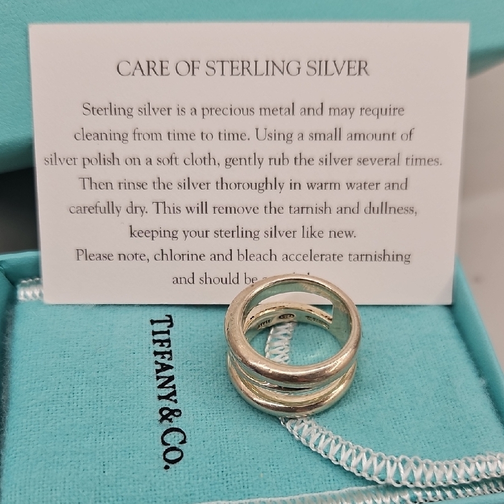 Tiffany & Co. Zig Zag Band Ring - Sterling Silver Size 6 - Picture 6 of 12